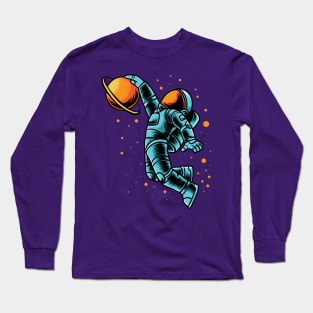 Astronaut Slamdunk In Space Long Sleeve T-Shirt